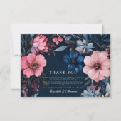 Carte De Remerciements Esthétique Mariage Goth vintage (Devant)