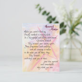 Carte de remerciements et d'appréciation de mère h (Debout devant)