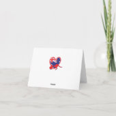 Carte De Remerciements États-Unis et Australie Flag Hearts (Dos)