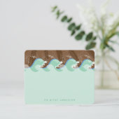 Carte De Remerciements Été Aqua Waves & Sun Photo Modern Beach Mariage (Debout devant)