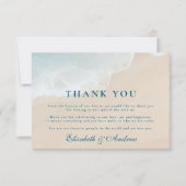 Carte De Remerciements Eté Blue Ocean Beach Mariage (Devant)