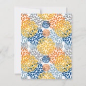 Carte De Remerciements Été Floral Abstrait Couleurs vives Motif (Dos)