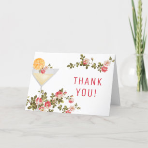 Carte De Remerciements Été Floral Brunch Bubbly Champagne Baby shower