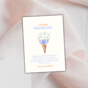 Carte De Remerciements Été Rétro Bow Star Baby shower de glace crème