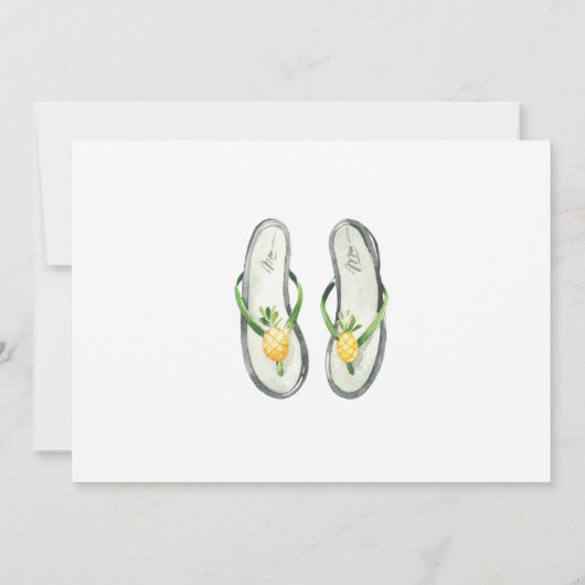 Carte De Remerciements Été tropical (Dos)