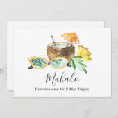 Carte De Remerciements Été tropical (Devant / Derrière)