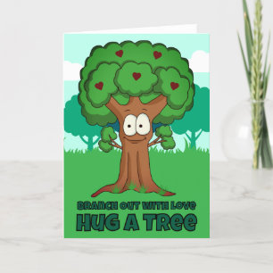 Carte De Remerciements Étendez Votre Amour, Enlacez Un Arbre