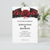 Carte De Remerciements Eternal Night Gothic Vampire Wedding Dark Romance  (Debout devant)