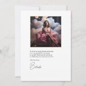 Carte De Remerciements Ethereal Cloud 9 aquarelle photo (Dos)