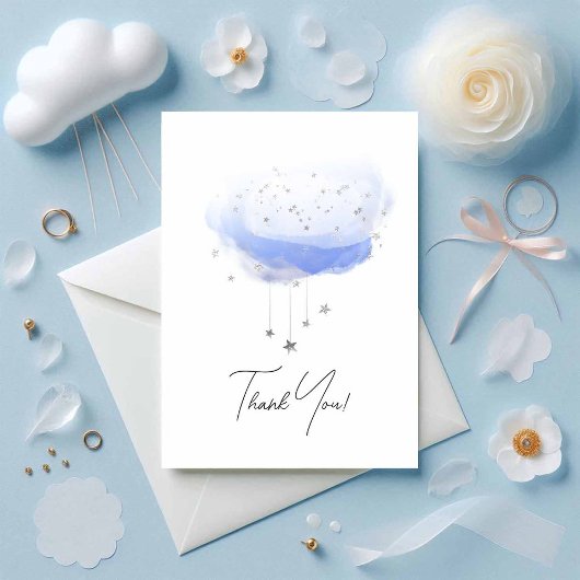 Carte De Remerciements Ethereal Cloud 9 aquarelle photo