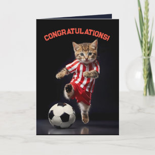 Carte De Remerciements Étoile de soccer Kitten