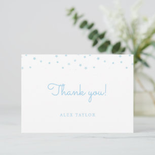 Carte De Remerciements Étoiles bleues mignonnes pour bébés