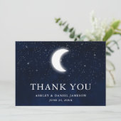 Carte De Remerciements Étoiles célestes Mariages Sky Moon (Debout devant)