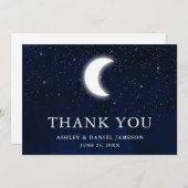 Carte De Remerciements Étoiles célestes Mariages Sky Moon (Devant / Derrière)