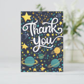 Carte De Remerciements Étoiles cosmiques magiques Céleste (Debout devant)