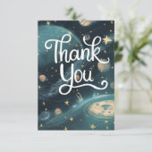 Carte De Remerciements Étoiles de charme Whimsical Celestial (Debout devant)