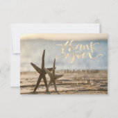 Carte De Remerciements Étoiles de mer Plage de sable  (Devant)