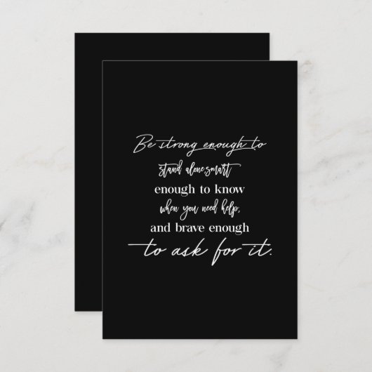 Carte De Remerciements être assez robuste pour être autonome assez intell (Devant / Derrière)