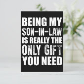 Carte De Remerciements Être mon gendre Cadeau de Noël Fils Anniversaire (Debout devant)