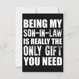 Carte De Remerciements Être mon gendre Cadeau de Noël Fils Anniversaire