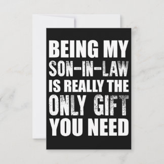 Carte De Remerciements Être mon gendre Cadeau de Noël Fils Anniversaire