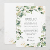 Carte De Remerciements Eucalyptus 70th Birthday  (Devant / Derrière)