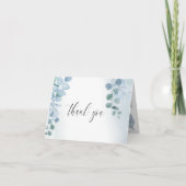Carte De Remerciements Eucalyptus Elegant 3 Mariage photo (Devant)