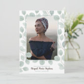 Carte De Remerciements Eucalyptus Élégant Dans Les Funérailles De Mémoire (Debout devant)