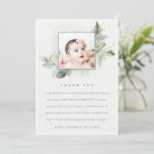 Carte De Remerciements Eucalyptus Fern Foliage Photo Première Communion S (Debout devant)