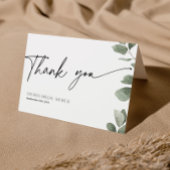 Carte De Remerciements Eucalyptus Fête des mariées Sage Vert