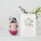 Carte De Remerciements Eucalyptus Foliage Photo Godmère Proposition Invit (Debout devant)