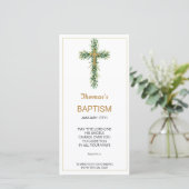 Carte De Remerciements Eucalyptus Greenery Baptism Favor Bookmak (Debout devant)