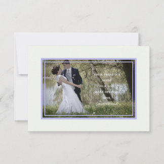 Carte De Remerciements Eucalyptus & Lavender Mariage aquarelle photo