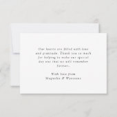 Carte De Remerciements Eucalyptus Photo Mariage moderne (Dos)