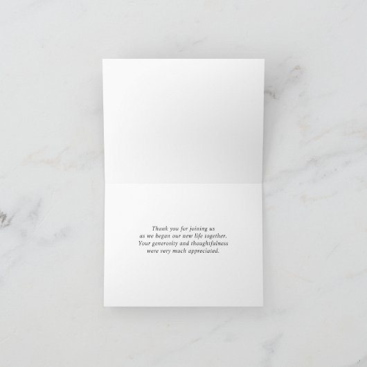 Carte De Remerciements Eucalyptus simple et élégant Aquarelle verte (Intérieur)