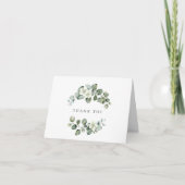 Carte De Remerciements Eucalyptus verdure Arche feuille Mariage ou annive (Devant)
