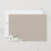 Carte De Remerciements Eucalyptus verdure blanc floral rustique (Dos)