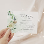 Carte De Remerciements Eucalyptus Verdure Feuilles Élégant Mariage Floral<br><div class="desc">Beau mariage à couronne florale Cartes de remerciement avec roses d'aquarelle et feuilles d'eucalyptus.</div>