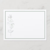 Carte De Remerciements Eucalyptus Vert Plante Simple Moderne Stationnaire (Devant)