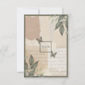 Carte De Remerciements eucalyptus vintage boho mariage (Dos)