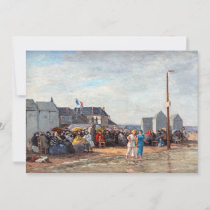 Carte De Remerciements Eugene Boudin - L'heure de la baignade à Trouville