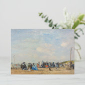 Carte De Remerciements Eugene Boudin - Rassemblement sur la plage (Debout devant)