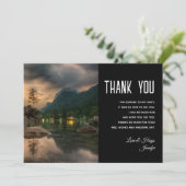 Carte De Remerciements Evening Mountain Lake Photographie (Debout devant)