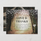 Carte De Remerciements Evermore | Enchanted Fairy Forest Love and Thanks (Devant / Derrière)