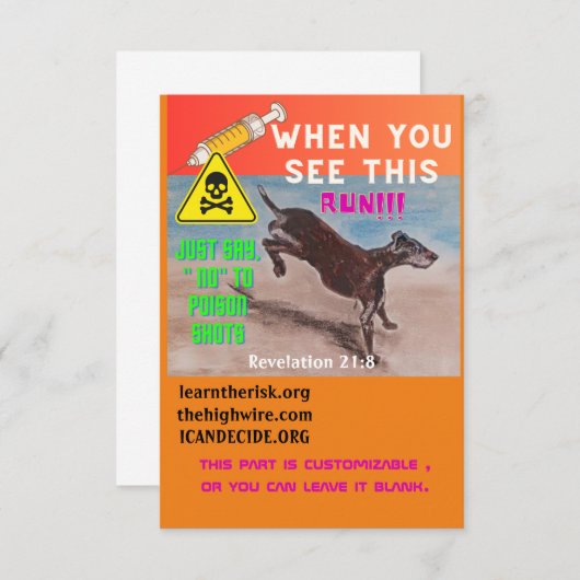 CARTE DE REMERCIEMENTS EXÉCUTER (Devant / Derrière)