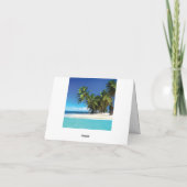 Carte De Remerciements Exotic beach throw pillow (Dos)