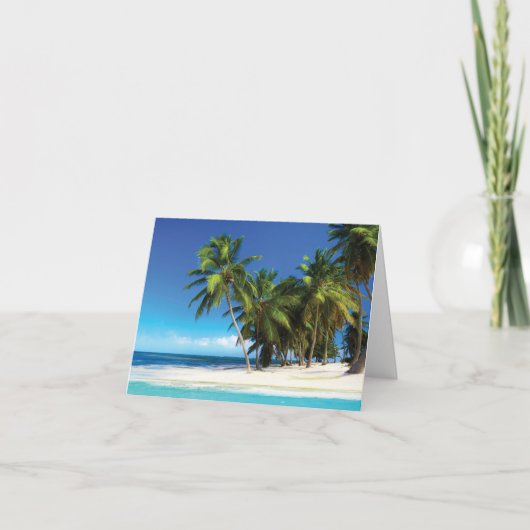 Carte De Remerciements Exotic beach throw pillow (Devant)