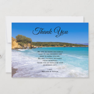 Carte De Remerciements Exotic Beach Tropical Island Paradise Mariage