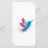 Carte De Remerciements Exotic Rainbow Hummingbird (Devant / Derrière)