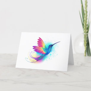 Carte De Remerciements Exotic Rainbow Hummingbird